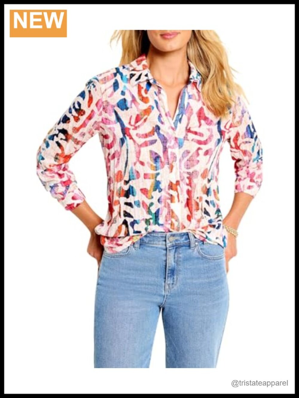 NIC+ZOE Cotton Button-Down Long Sleeve Shirt